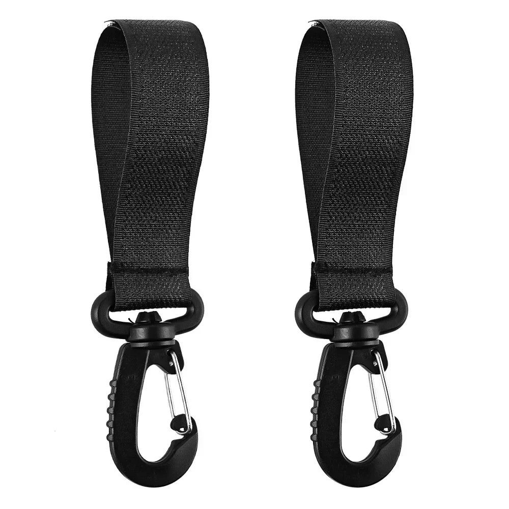 2/5pcs Stroller Hooks  Hook Buckle Stroller Hanger Organizer Buckles Clip Aluminum Alloy Carabiner Cart Diaper Bag Shopping Pram