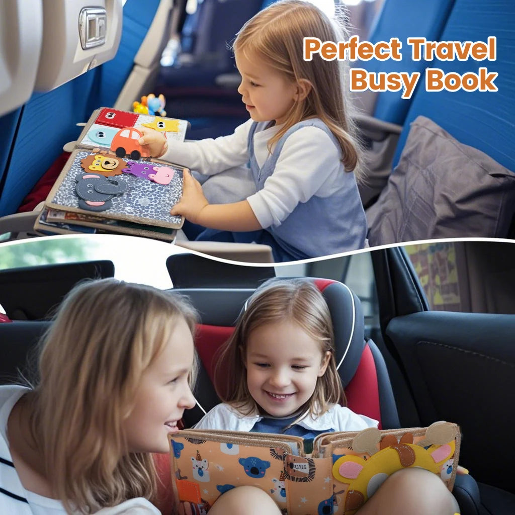 Montessori Felt Quiet Book for Toddlers | Travel Activity Busy Book