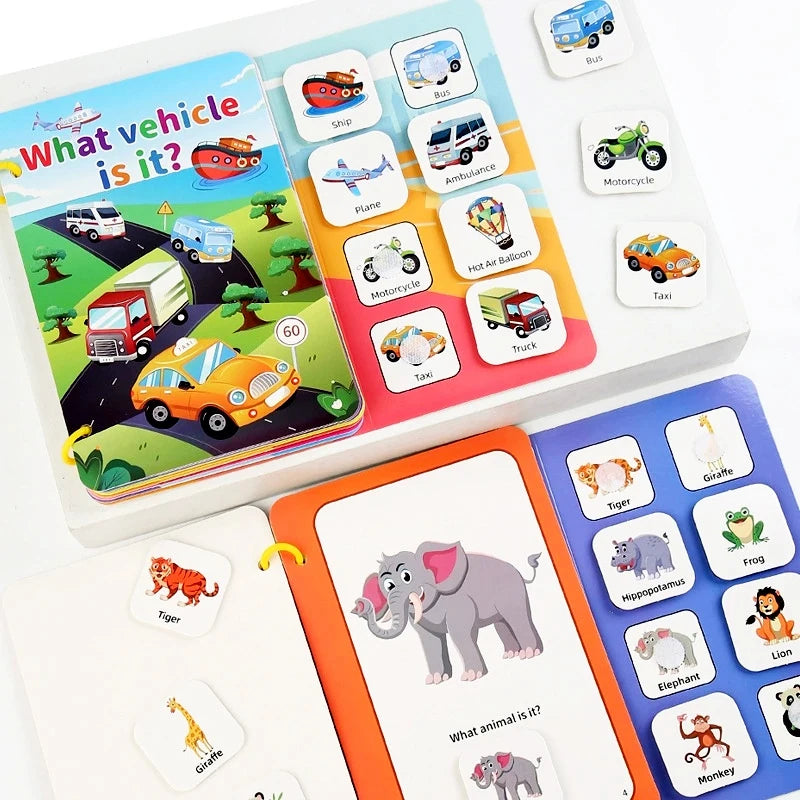Montessori Busy Book with Stickers – My First Learning Activity Book