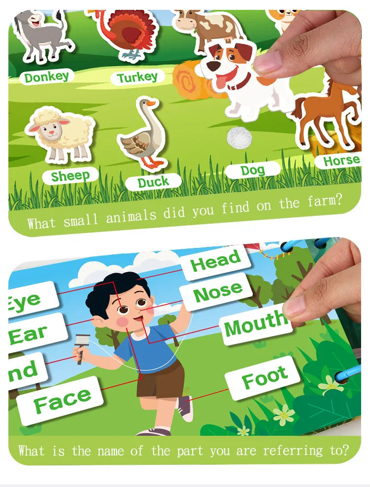 Montessori Busy Book for Toddlers – Reusable Matching Activity Toy