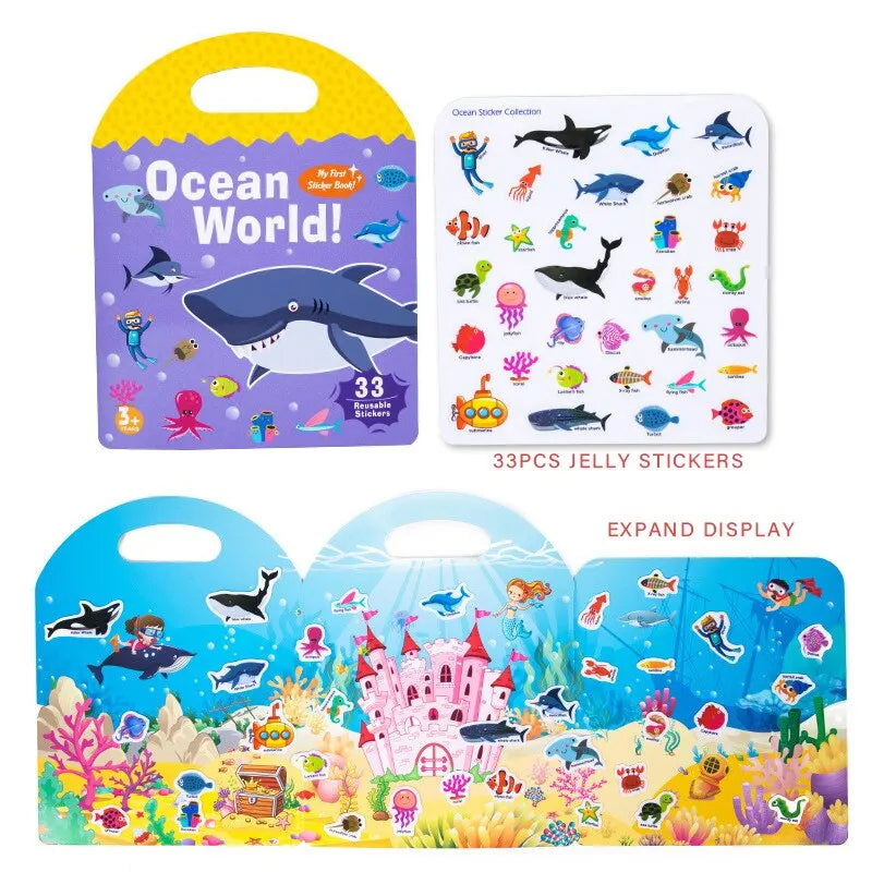 Early Childhood Education Scene Sticker Book Focus Cultivation Quiet Sticker Book Enlightenment Puzzle Cognitive Sticker Book
