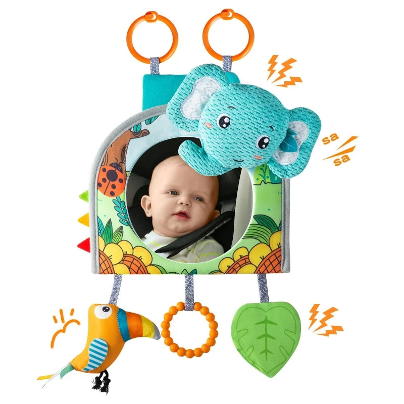 Baby Car Seat Mirror Infant Car Back Seat Rear View Mirror Kids Monitor Adjustable Education Sensory Toys for Children Travel
