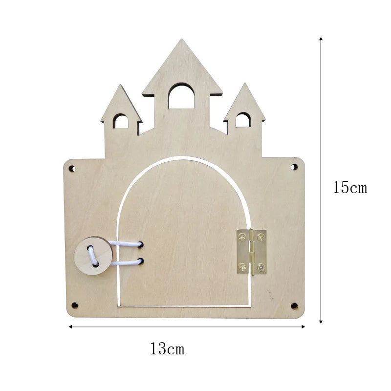 Montessori Wooden Busy Board Toy with Gears & Switches
