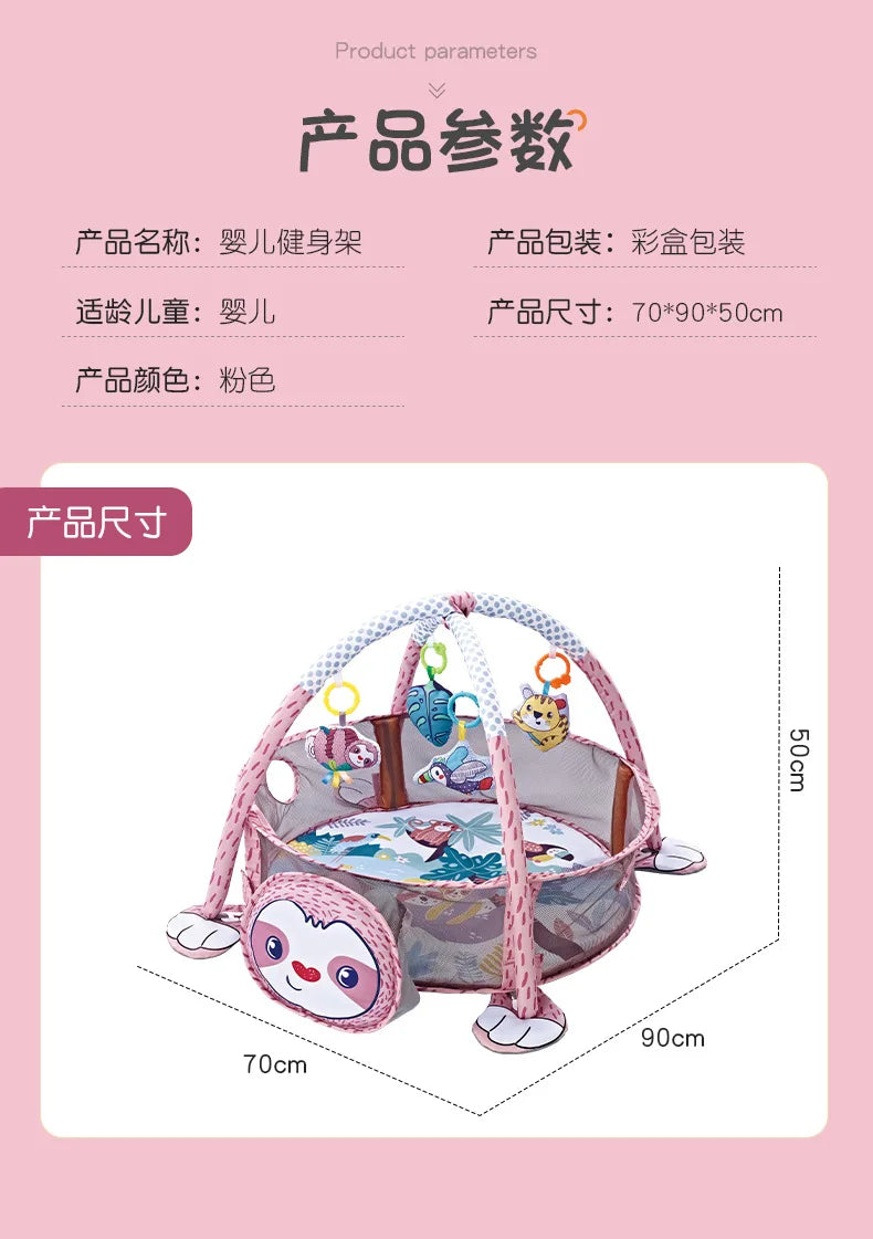 Baby Play Gym & Activity Mat – Tummy Time Playmat with Toys