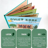 Reusable Sticker Quiet Book for Toddlers | Montessori Travel Activity Book