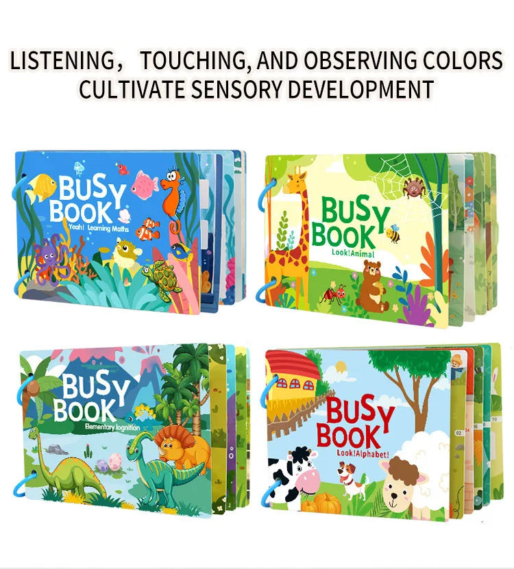 Montessori Busy Book for Toddlers – Reusable Matching Activity Toy