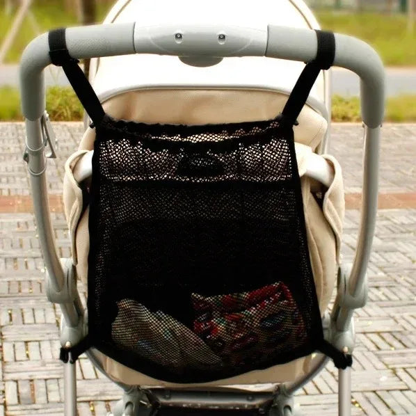 Baby Stroller Storage Mesh Bag, Baby Stroller Seat Mesh Bag, Large Capacity Diaper, Baby Bottle, Toy Storage, Hanging Bag