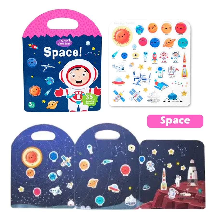 Early Childhood Education Scene Sticker Book Focus Cultivation Quiet Sticker Book Enlightenment Puzzle Cognitive Sticker Book