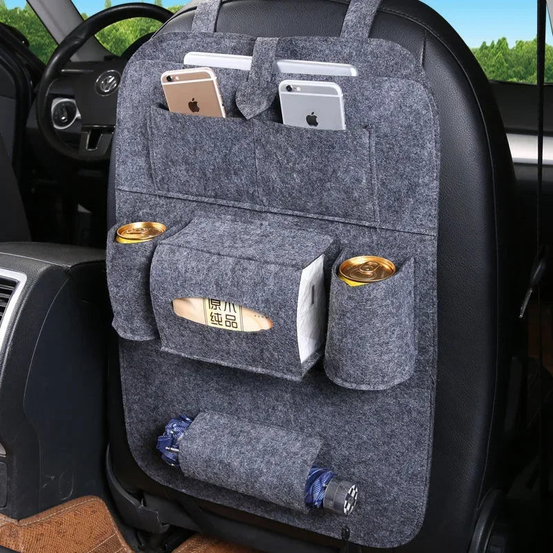 Kids Car Backseat Organizer with Tablet Holder – Travel Storage & Seat Protector
