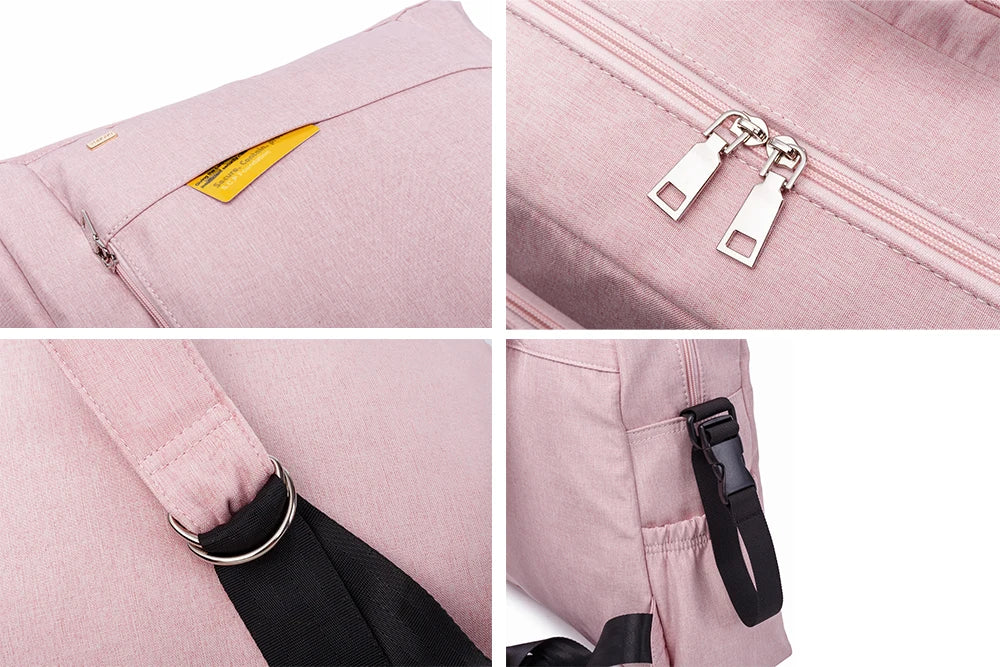 Soboba Solid Diaper Bag Fashion Waterproof Multi-functional Diaper Backpack Nursing Changing Bag for Baby Large Stylish Bag