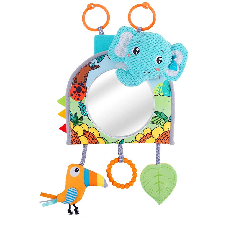 Baby Car Seat Mirror Toys Kids Monitor Adjustable Education Sensory Toys Fun Travel Infant Tummy Time Toys Babies Carseat Toys