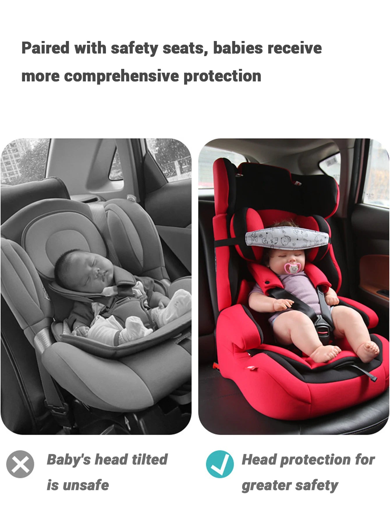 Baby Car Seat Head Support Children Stroller Fastening Belt Adjustable Boy Girl Playpens Sleep Positioner Baby Saftey Pillows