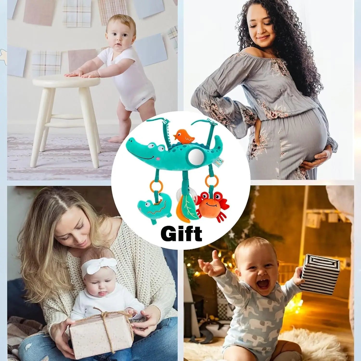 Baby Baby Stroller Arch Toys Car Seat Activity Hanging Toy Infant Soft Plush with Sound Wind Chimes Dolls for Babie Newborn Gift