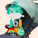 Baby Hanging Toys for 0 3 6 12 Months Rainbow Activity Plush Animal Stroller Toy for Baby Car Seat Crib Travel Sensory Baby Toy