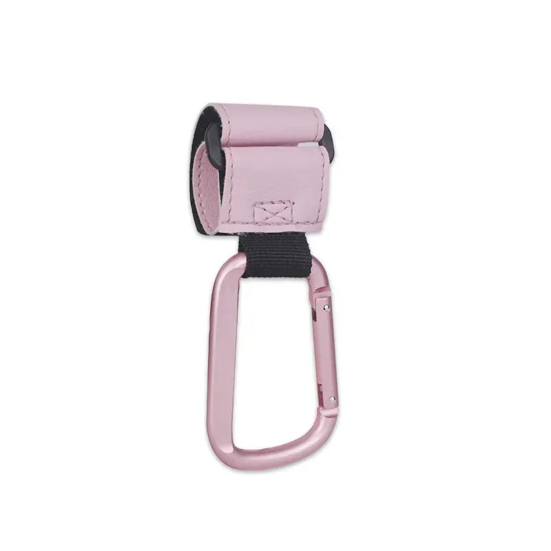 1/2pcs Baby Stroller Hooks Portable Infant Carriage Hook Multifunctional Leather Aluminum Alloy Hook Stroller Accessories
