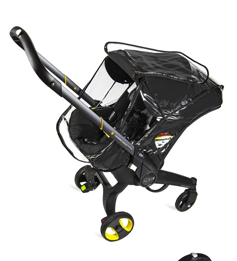 Mommy storage bag for doona Stroller accessories  portable diaper bag compatible with stroller black waterproof storage bag