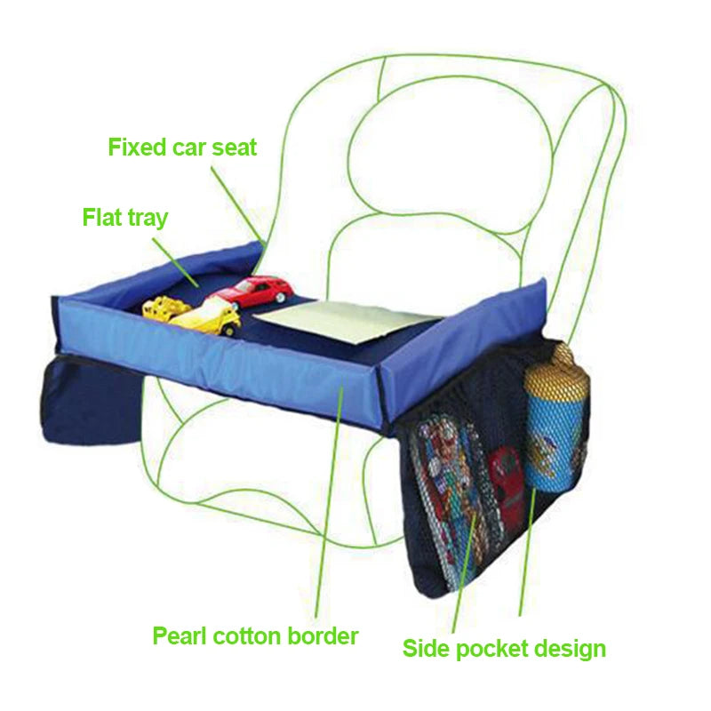 Car Seat Travel Tray for Toddlers – Snack & Activity Table for On-the-Go Play