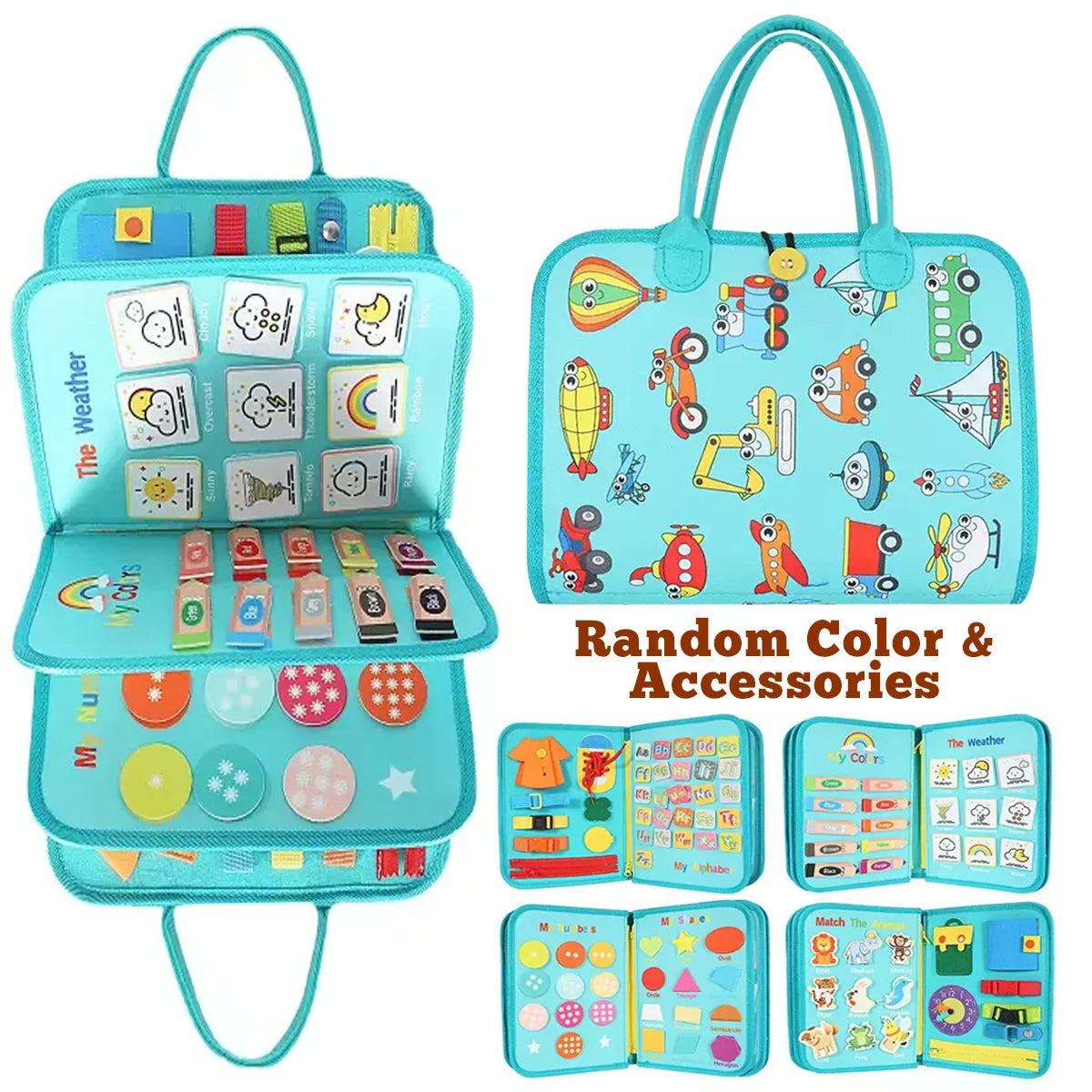 Busy Board Toy Features Over 18 Learning Activities, Educational Activity Developing Sensory Toy, Perfect Gifts for Boys Girls