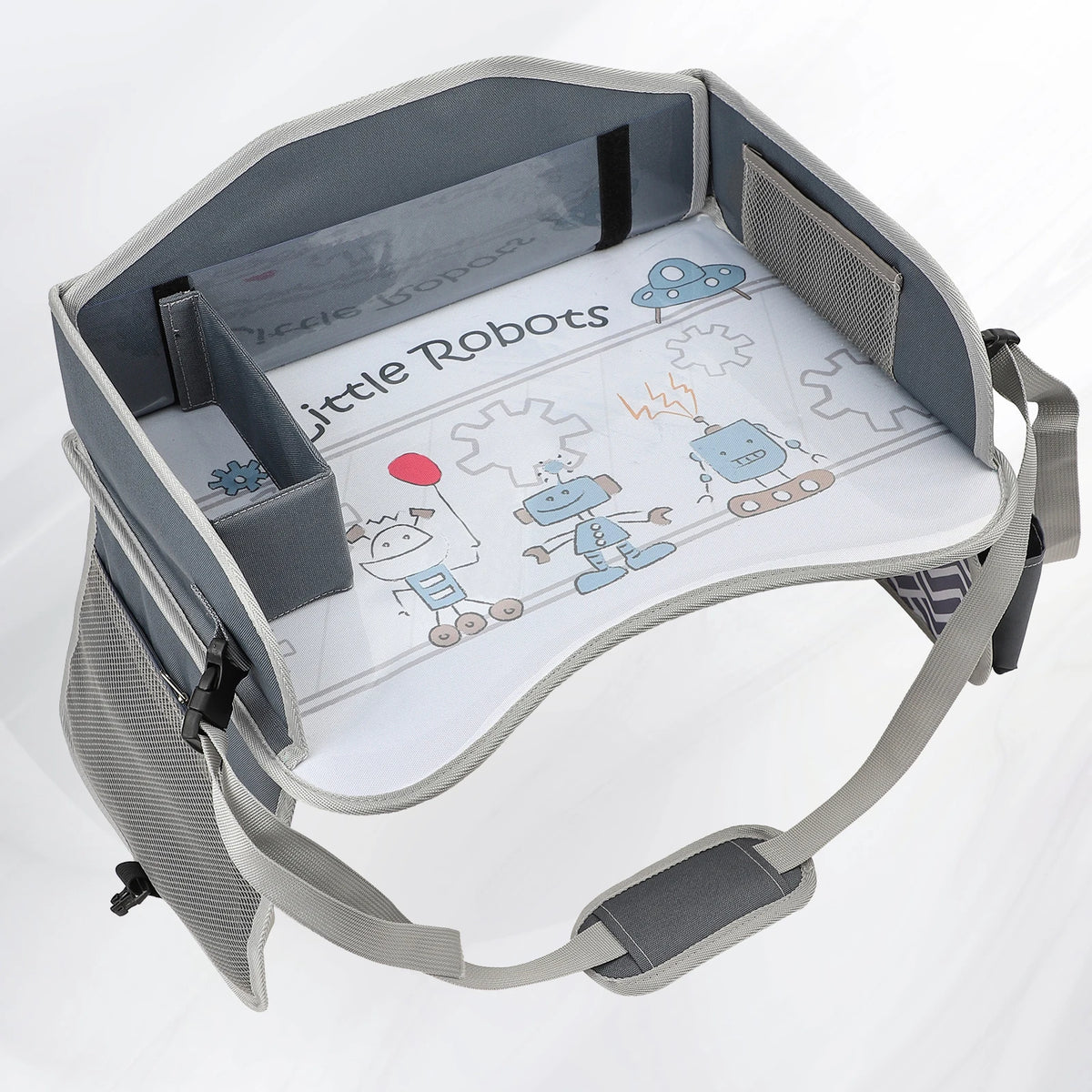 Vehicle-mounted Painting Board Waterproof Child Travel Tray for Car Seat Portable Safety Seat Storage Mesh Pocket Large Capacity