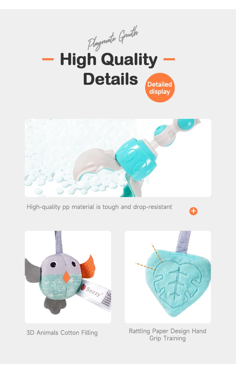 Children Activity Arch Toys Sensory Development Fine Motor Skills Toys Collapsible Hanging Mobile Toys Baby Car Seat Toys Gift