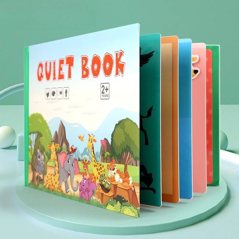 Reusable Sticker Quiet Book for Toddlers | Montessori Travel Activity Book