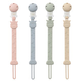 Silicone Pacifier Clips, BPA Free One-Piece Design Pacifier Holder for Baby Boy and Girl 3 Month+, Baby Accessories