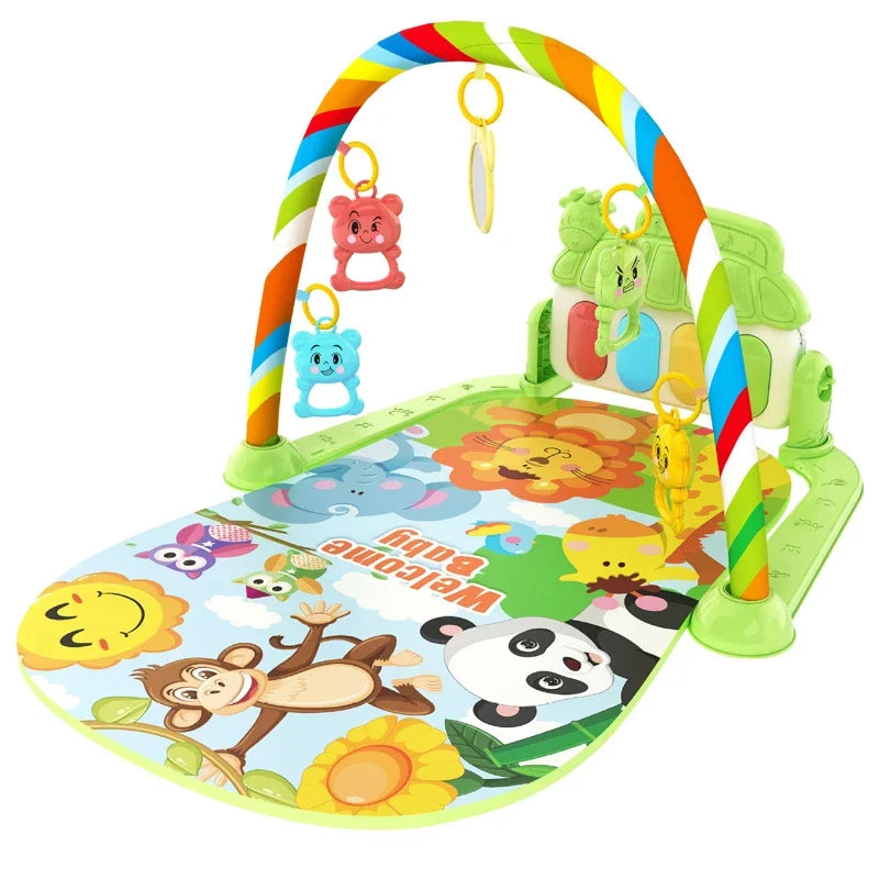 Baby Activity Gym Play Mat with Piano | Musical Tummy Time Toy