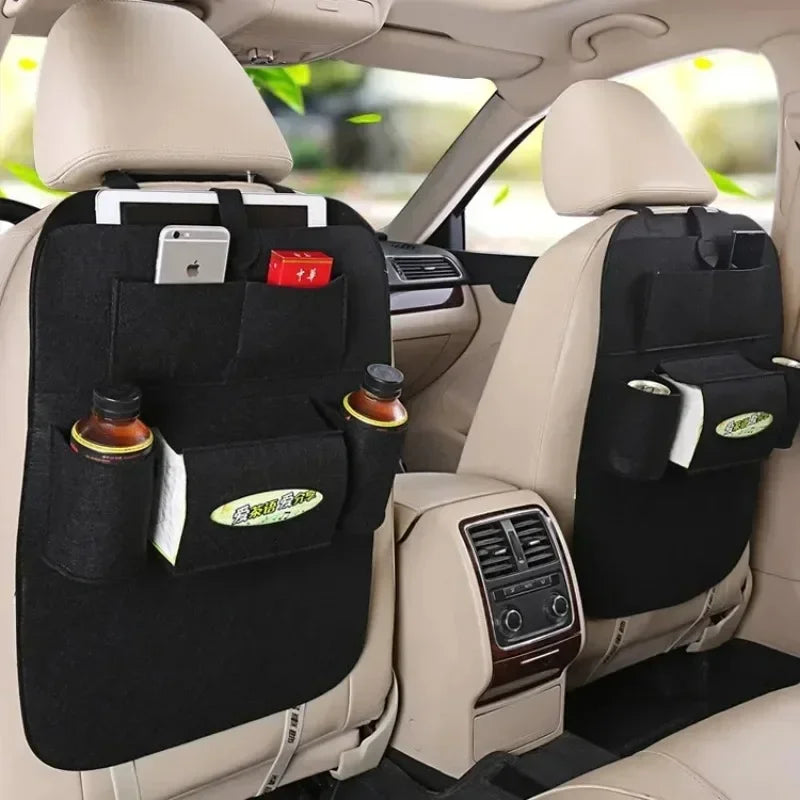 Kids Car Backseat Organizer with Tablet Holder – Travel Storage & Seat Protector