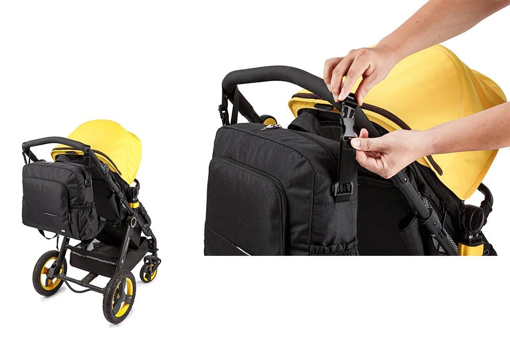 Soboba Solid Diaper Bag Fashion Waterproof Multi-functional Diaper Backpack Nursing Changing Bag for Baby Large Stylish Bag