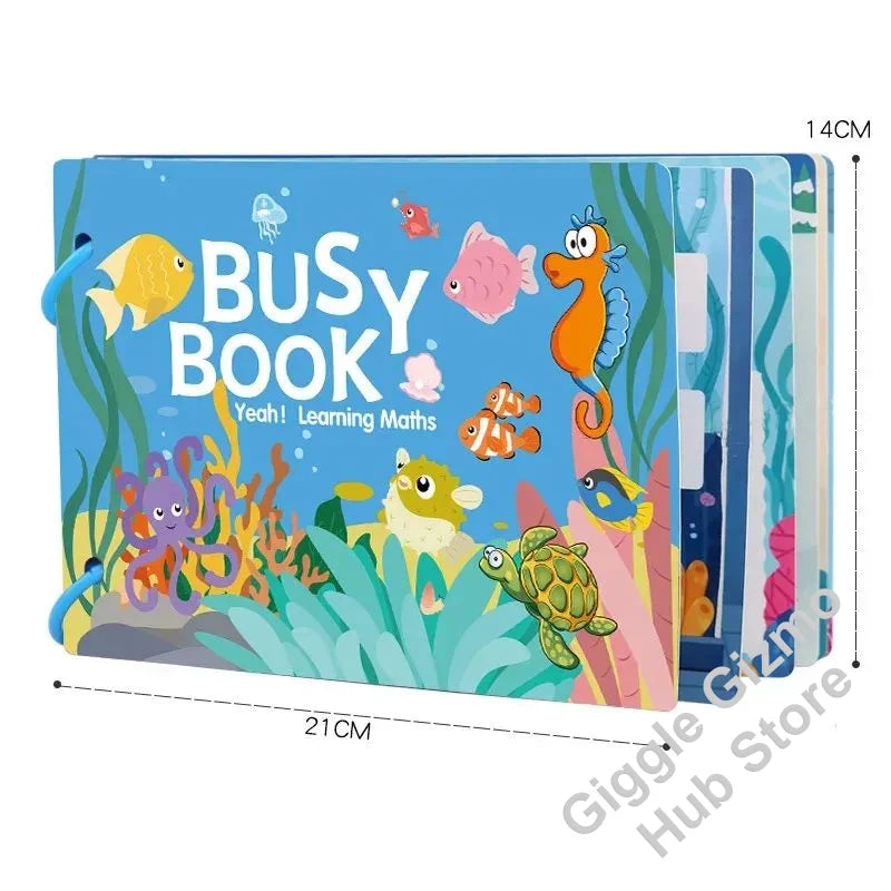 Montessori Busy Book for Toddlers – Reusable Matching Activity Toy