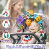Musical Baby Stroller Arch Travel Car Seat Toy Baby Play Arch Crib Accessory Mobile for Bassinet Pram Activity Arch Bar for Baby