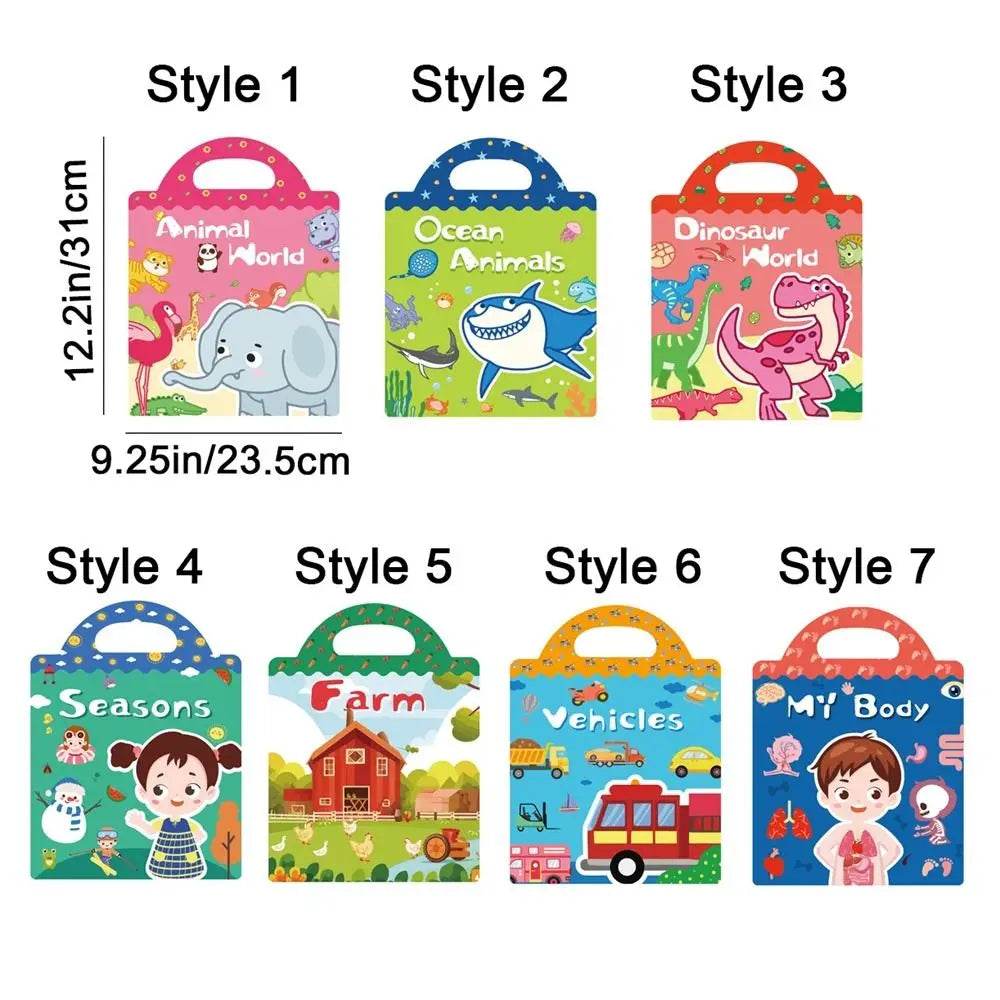 Reusable Jelly Sticker Book for Toddlers | Waterproof Travel Activity Toy
