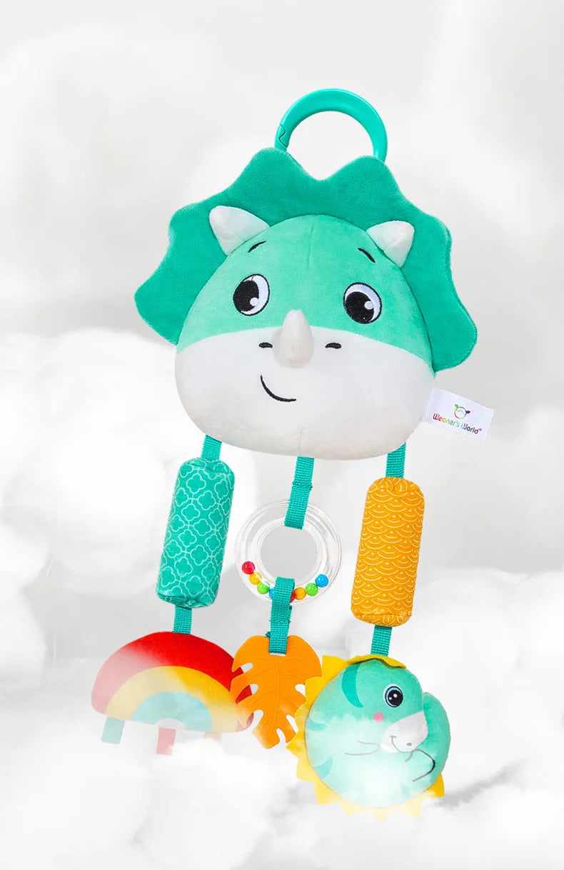 Baby Hanging Toys for 0 3 6 12 Months Rainbow Activity Plush Animal Stroller Toy for Baby Car Seat Crib Travel Sensory Baby Toy