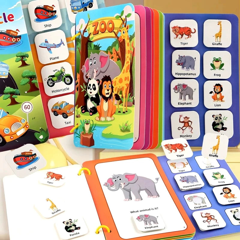 Montessori Busy Book with Stickers – My First Learning Activity Book