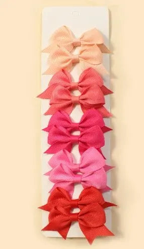 10Pcs Cute Bows Baby Hair Clips Candy Color Girls Princess Hairpins Barrettes Kids Hair Accessories
