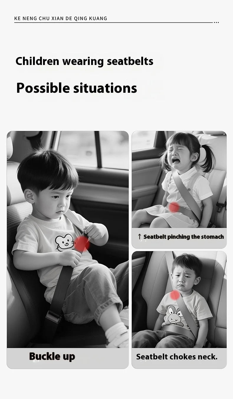 Kids Car Safety Belt Adjuster Anti-Pinch Neck Great Belly Protector Car Seat Accessories Cartoon Car Seat Belt Protectors