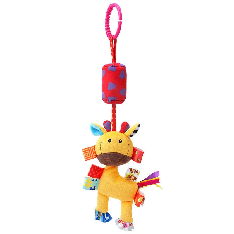 Baby Hanging Toys for 0 3 6 12 Months Rainbow Activity Plush Animal Stroller Toy for Baby Car Seat Crib Travel Sensory Baby Toy