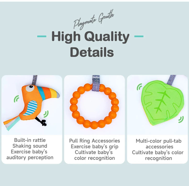 Baby Car Seat Mirror Toys Kids Monitor Adjustable Education Sensory Toys Fun Travel Infant Tummy Time Toys Babies Carseat Toys