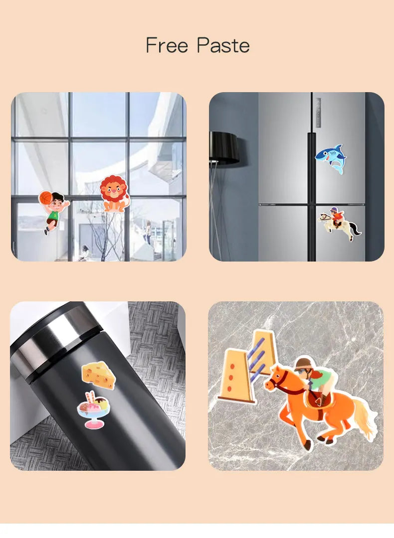 Children DIY Sticker Book Bubble Scene Sticker Jelly Paste Toy Kids Portable Reusable Quiet Busy Paste A Book