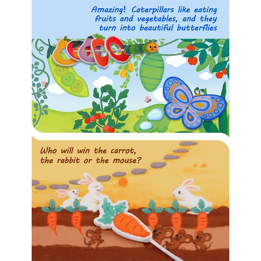 Montessori Toy Busy Board Giraffe Busy Book Preschool Learning Educational Quiet Book Sensory Travel Toy for Baby 3 4 5 6 Ages