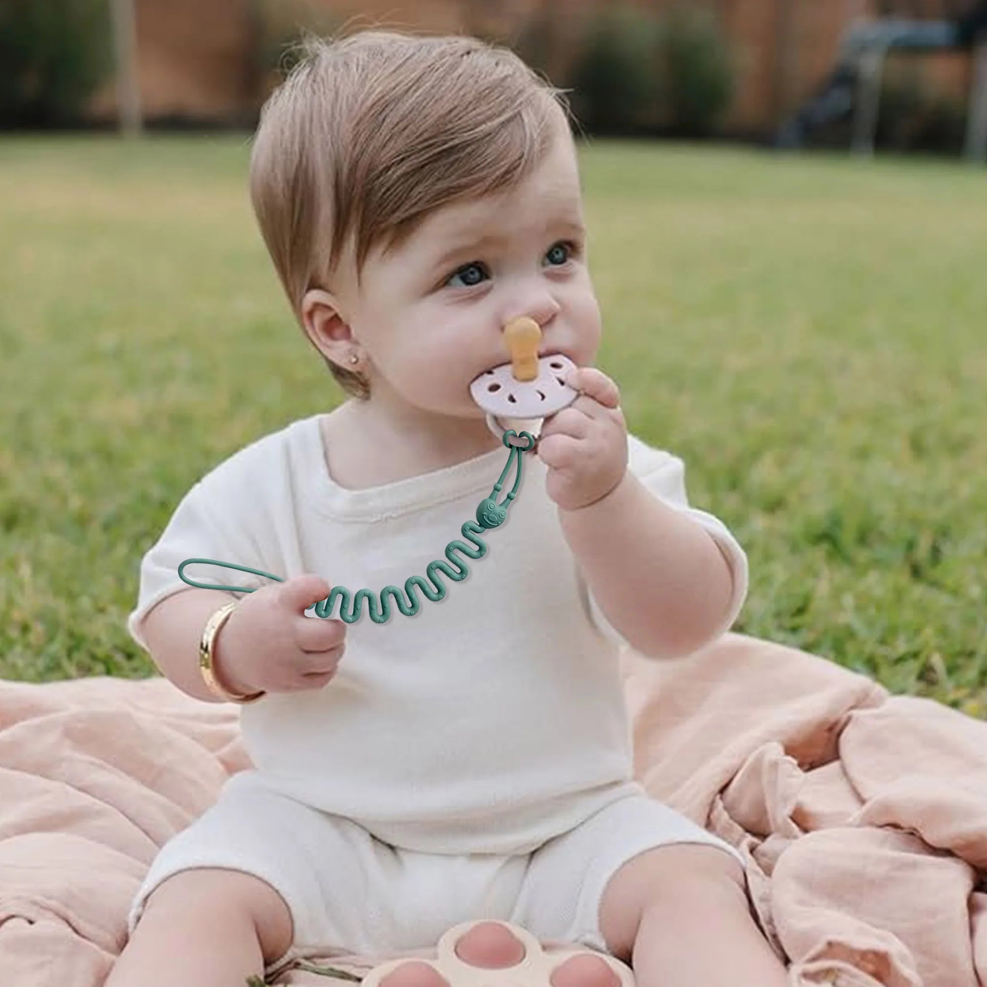 Fashion Baby Silicone Pacifier Chain, 1/4 pcs Soft Elastic Toy Straps for Teething Toys, Car Seats, Baby Travel Essentials