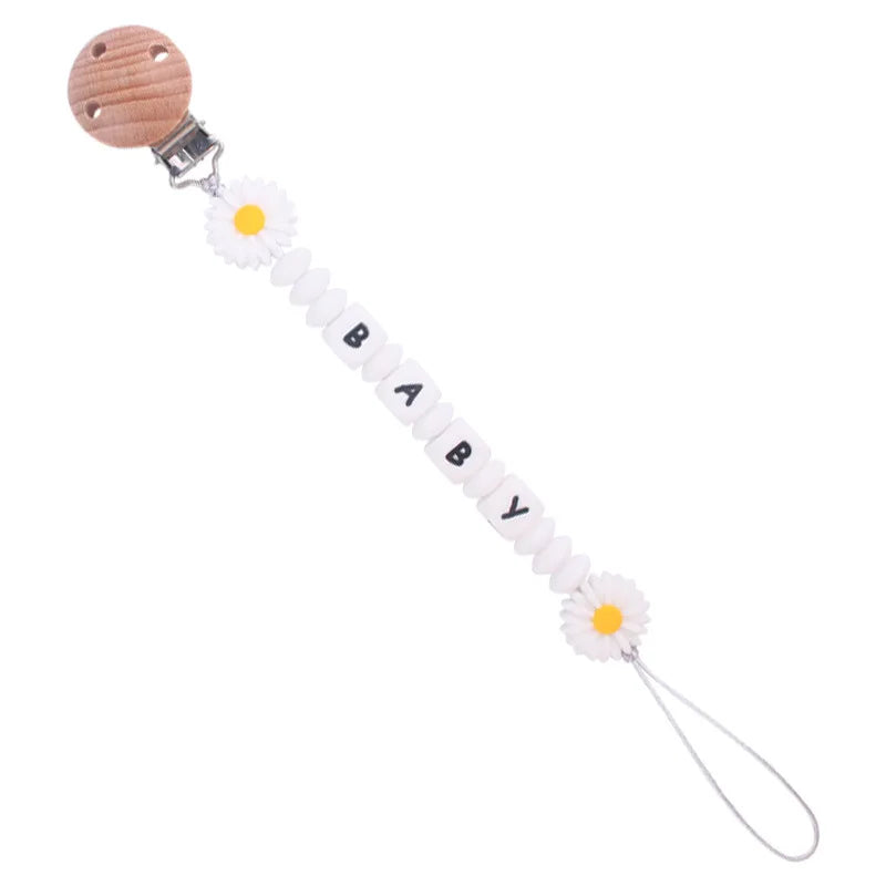 New Custom Pacifier Clips Nipple Dummy Holder Chain Holder Newborn Soother Chains Infant Feeding Soother Teething Toy Chew Gifts