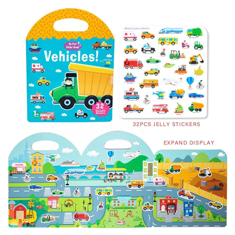 Early Childhood Education Scene Sticker Book Focus Cultivation Quiet Sticker Book Enlightenment Puzzle Cognitive Sticker Book