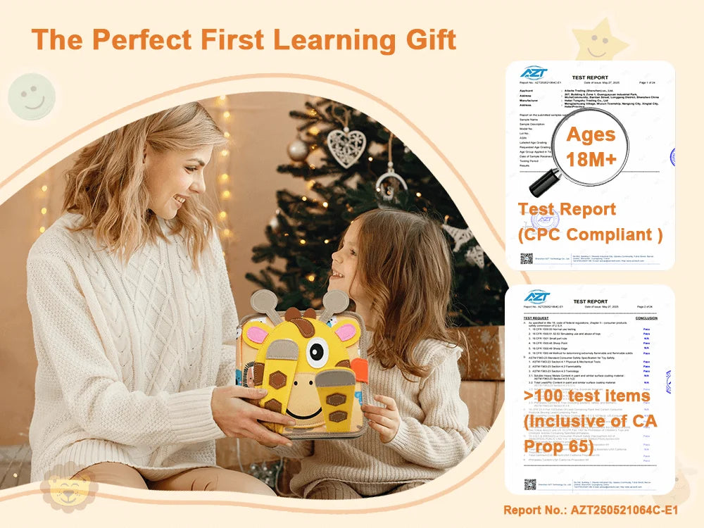Montessori Busy Book for Toddlers – Preschool Learning Activity Toy