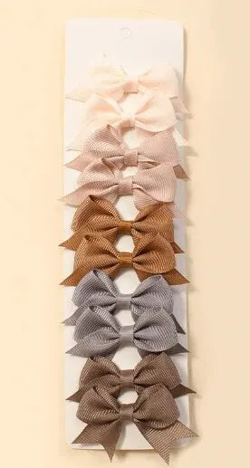 10Pcs Cute Bows Baby Hair Clips Candy Color Girls Princess Hairpins Barrettes Kids Hair Accessories