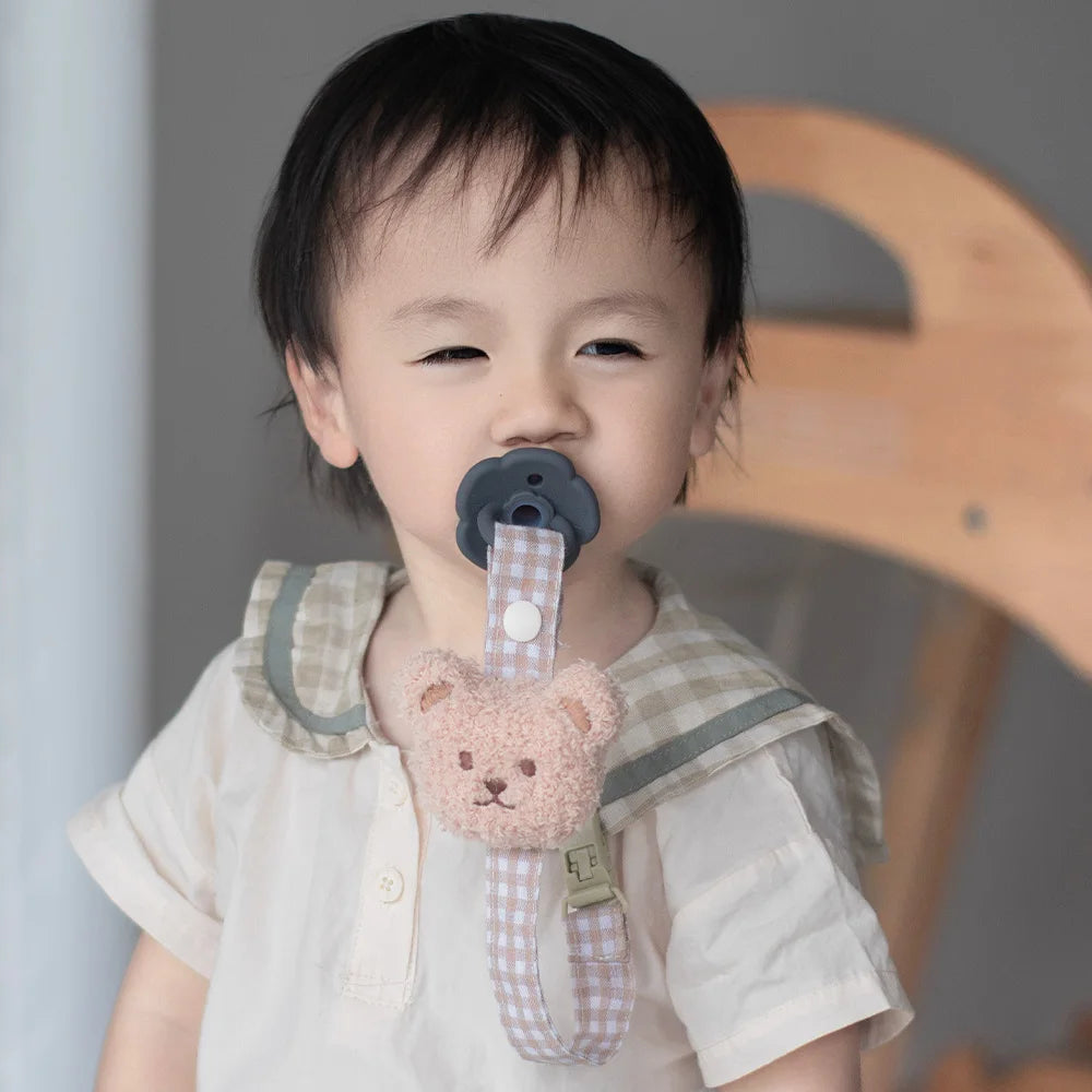 1PCS Cute Bear Baby Pacifier Clip Chain Dummy Holder Soother Pacifier Clips Strap Nipple Holder Infant Feeding Babies Accessorie