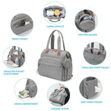 Diaper Bag Backpack with Pacifier Case – Large Capacity Baby Travel Organizer