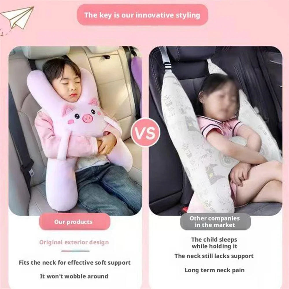 Kids Car Seat Belt Pillow Travel Neck Support