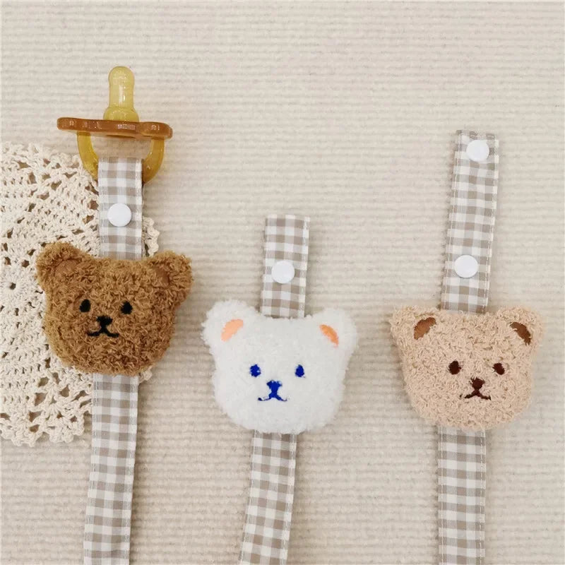 Baby Pacifier Clip Chain Cute Cartoon Bear Soother Pacifier Rope Clips Infant Feeding Strap Nipple Holder Babies Accessories