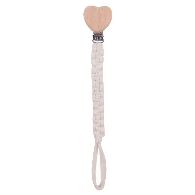 Custom Name Cloth Weaving Wooden Personalized Baby Pacifier Chain Dummy Nipple Holder Guard Teether Pendant  Newborn Gift Stuff